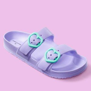 Stoney Clover Lane x Target Purple Women's Slide Heart Sandals NWT Size: 6
